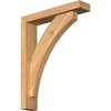 Ekena Millwork Thorton Block Smooth Bracket w/ Offset Brace, Western Red Cedar, 3 1/2"W x 16"D x 20"H BKT0402X16X20THR05SWR